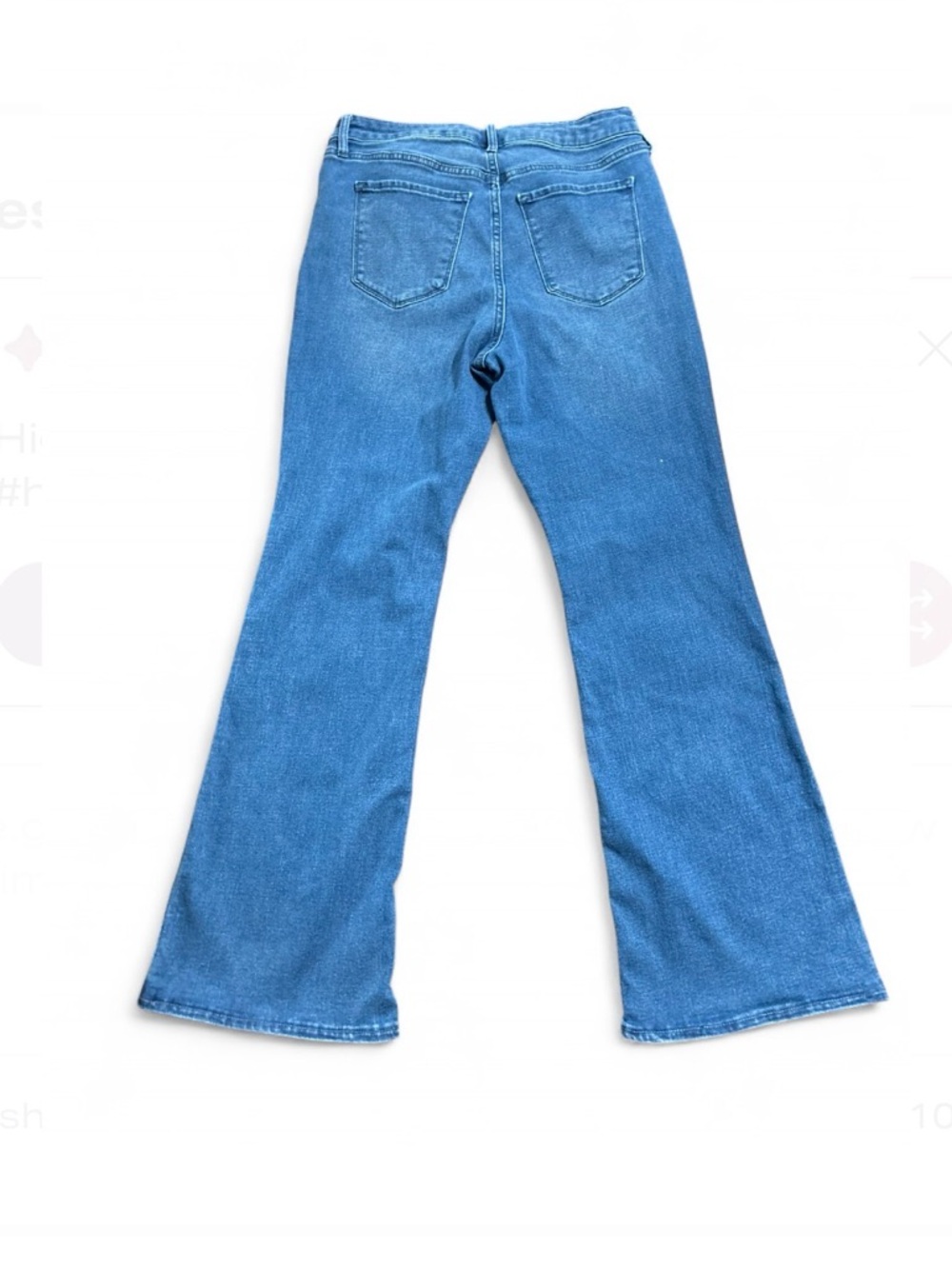 OLD NAVY Women’s Blue High-Rise Wide Leg Jeans 10, Stretch. - Picture 3 of 8